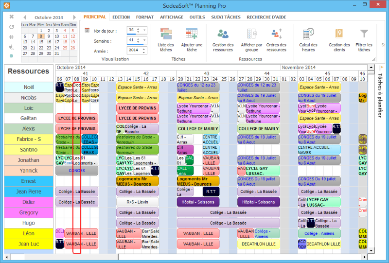 Planning de chantier pour le batiment