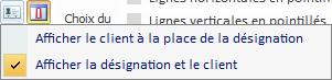 Afficher le client dans le logiciel de planning