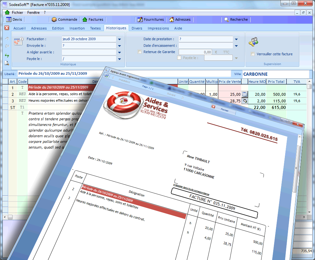 Création automatique du fichier .XLS Excel avec intégration des formules du planning