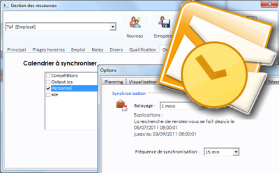 paramétrage de la Synchronisation de l'agenda