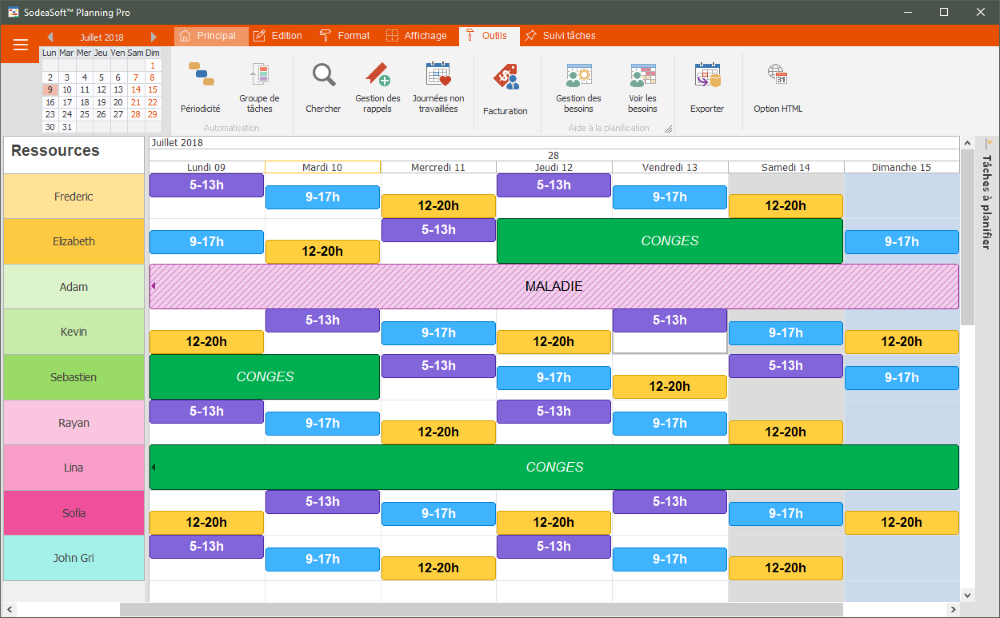 Logiciel de Planning Horaire et de gestion du Temps