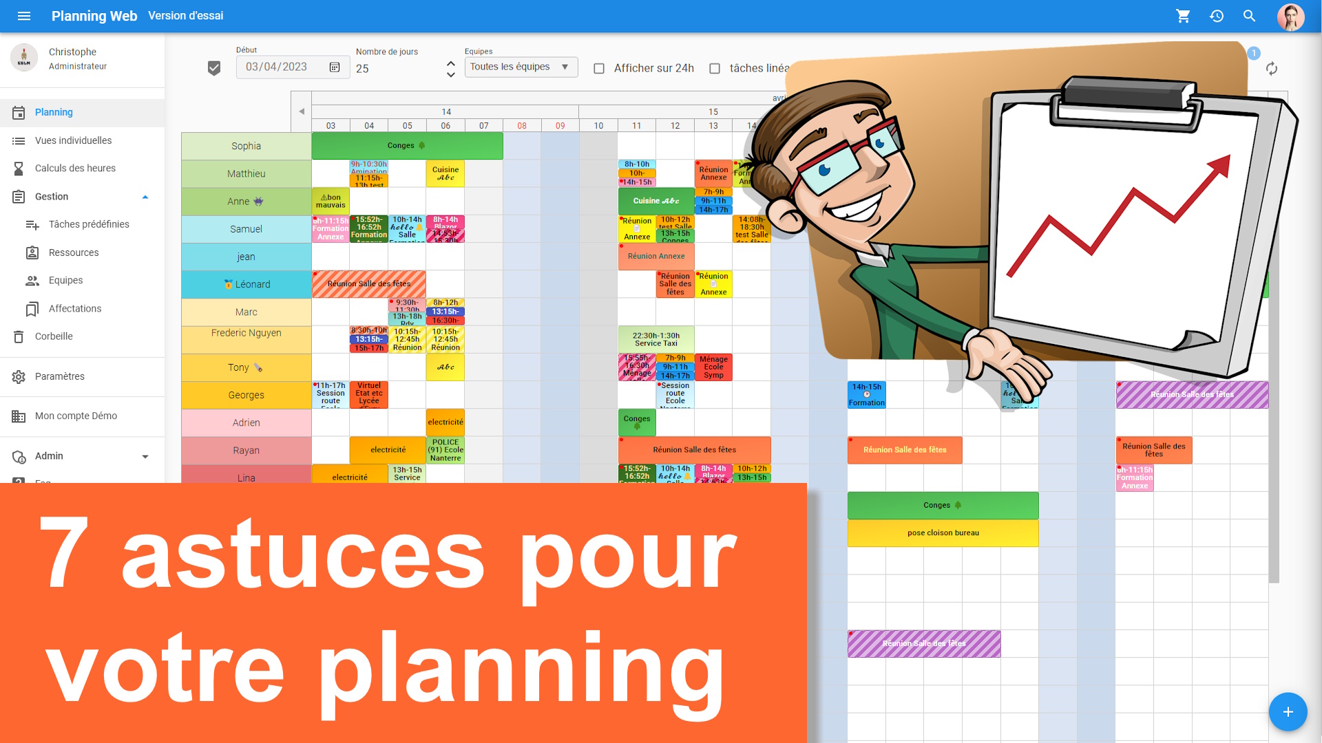 Calendrier Mensuel Plug-in pour le logiciel de Planning Pro