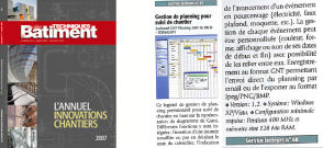 Gestion de planning pour suivi de chantier