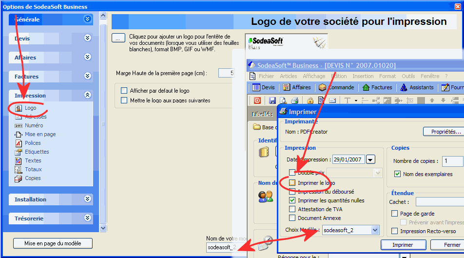 Quelle est la taille du logo et son extension pour être compatible ?