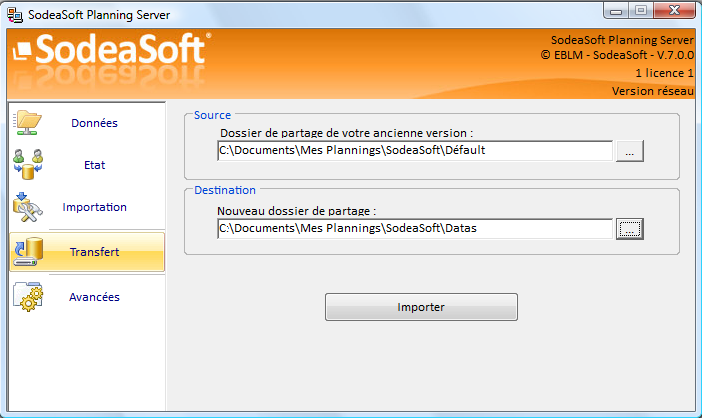 Migrer vos anciennes données vers la version 7